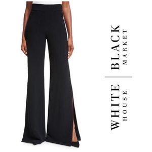 White House Black Market Satin Trim Palazzo Pants, 10S